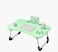 Datazone Foldable Laptop Table, Adjustable Bed Table With Stand For Smartphone, iPad, Cup Slot Suitable For Multiple Uses For Study, Reading And Eating, DZ-TP003, Green