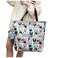 Sue's choice Reusable and Foldable Grocery Shopping Bags Waterproof Canvas, Large Durable Heavy Duty with Zipper for Travel Gym Backpack Weekender Overnight Bag
