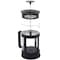 Any Morning French Press Coffee and Tea Maker, Borosilicate Glass Coffee Press, Stainless Steel Filter, Durable and Heat Resistant, Black (1000 ml, 33.8 oz, 4 Cup)