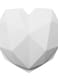 قالب كيك مربع ثلاثي الأبعاد من السيليكون على شكل سحابة/ألماسة بتصميم قلوب أبيض 22سم