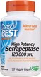Doctor's Best High Potency Serrapeptase, Non-Gmo, Gluten Free, Vegan, Supports Healthy Sinuses, 120,000 Spu, 90 Count