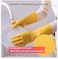 ZALCOON Household Reusable Dishwashing Gloves 3 Pairs,  Natural Rubber Latex Cleaning Gloves for Kitchen Cleaning (SMALL)
