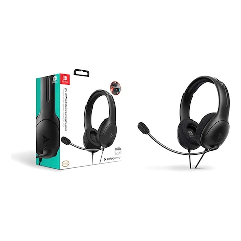 PDP LVL 40 Wired Over-Ear Stereo Gaming Headset With Mic Black