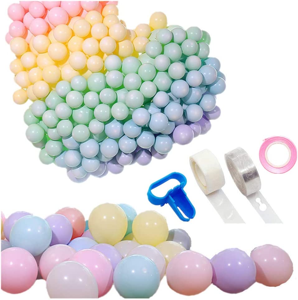 Party Time 104 Pcs Pastel Balloons 10 Inch With Balloon Arch Kit For Birthday Macaron Balloons Unicorn Birthday Party Baby Shower