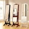 Comfy - Stylish Full Length Jewellery Cabinet with Mirror - White