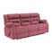 In House Velvet Triple Recliner Chair - Dark Pink - NZ30