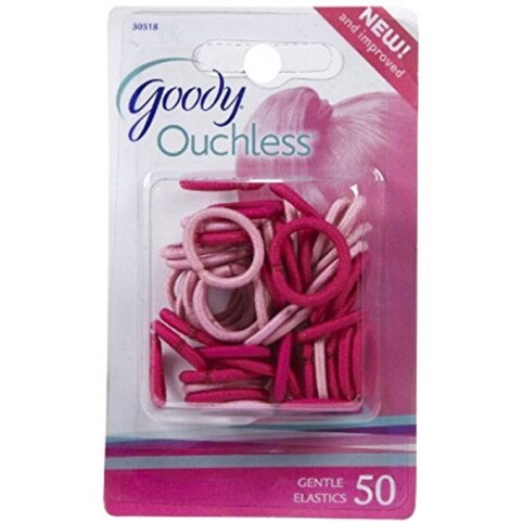 Goody Ouchless Braided Mini Elastics, 50 Count