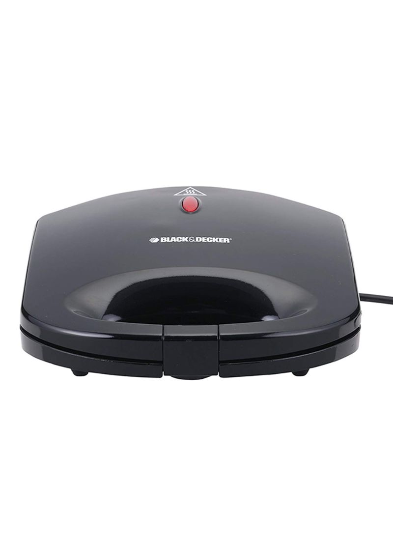 BLACK+DECKER - 2 Slice Sandwich Maker with Fixed S/W Plate 600W TS1000-B5 Black