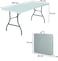 Heavy Duty Multipurpose Folding Table Portable Plastic Folding Table Picnic Dining table Centerfold Ideal for Crafts Outdoor Events Light and Durable Convenient Carry Handle (L180 x W70 x H74 CM)