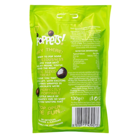 Poppets Dark Chocolate Coated Mint Creams Chocolate Balls 130g
