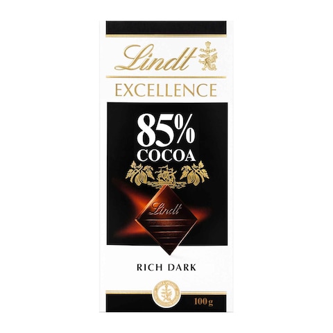 Buy Lindt Excellence 85% Cocoa Dark Chocolate 100g in UAE