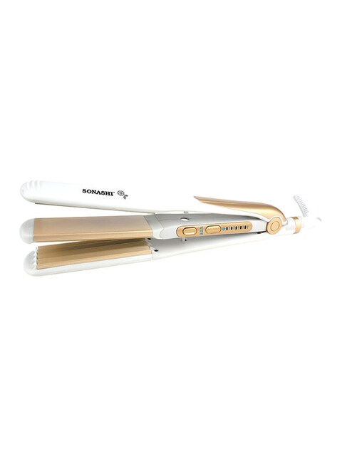 Sonashi 2 In 1 Hair Straightener And Crimper SHS-2082 White/Gold 33cm