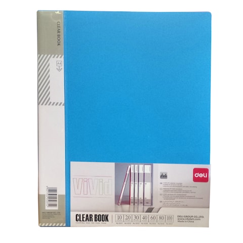 Deli Vivid 60 Pocket Display Book Blue