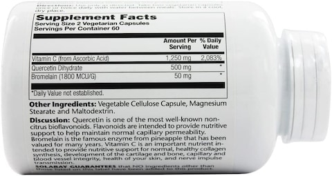 Solaray Qbc Plex Non-Citrus 120 Vegetarian Capsules