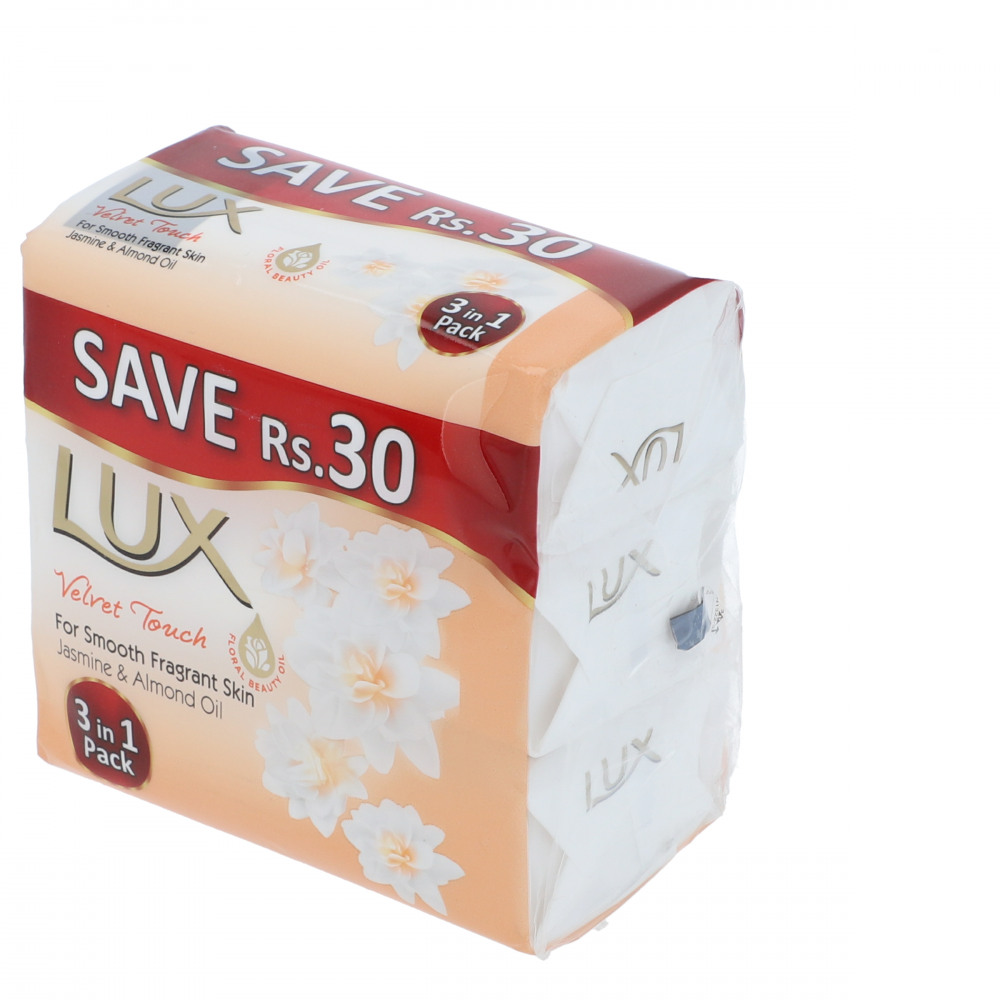 Lux Velvet Glow Jasmine &amp; Vitamin C, Glycerin Soap 3 in 1 Pack