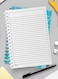 Lowha Spiral Notebook With 60 Sheets And Hard Paper Covers With Mixed Weather Doodle Design, For Jotting Notes And Reminders, For Work, University, School