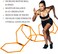 ULTIMAX Hexagonal Speed agility Ladder 6 Rings Set, Agility Footwork Training and Speed Hurdles Ladder, Fitness Equipment Sport Workout Home Gym-Assorted Color