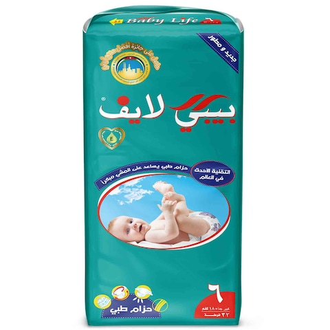 Baby Life Diapers Xxl Size 6 From + 18 Kg 32 Diapers