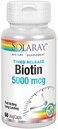 Solaray, Biotin Two-Stage Timed-Release 5000 Mcg. 60 Vegetarian Capsules 135767
