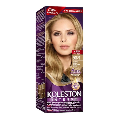 Buy Wella Koleston Intense Hair Color 308/1 Light Ash Blonde in UAE