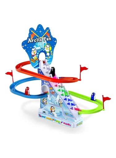 Rally Battery Operated Penguin Race Track With Lights And Sound