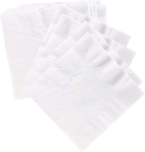 Buy Party Time 24-Pieces White Table Tissue/Paper Napkins - Soft Dinner Napkin for Weddings, Parties, Restaurant, Events etc. in UAE