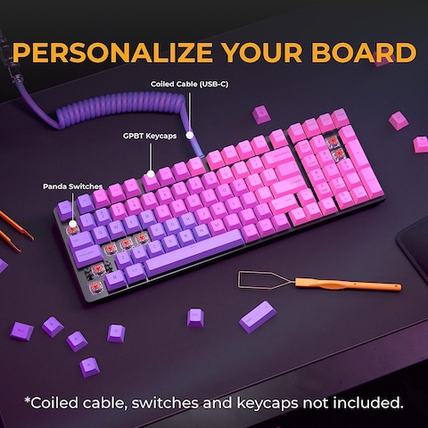 Glorious Gaming GMMK 2 Full Size (96%) Barebones (FRAMe Only) - Mechanical Gaming Keyboard FRAMe, Full Size (96%), Aluminium, Customisable, Per Key RGB, American/Ansi Layout - Black