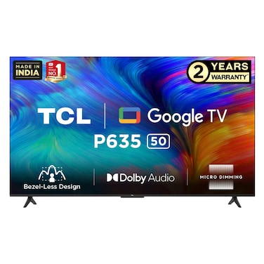 TCL 50p635 4K ultra HD Google Smart LED TV 50 Inch Black