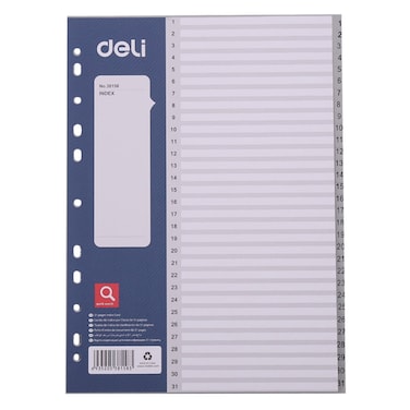 Deli Index Dividers A4 1-31