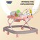 Lovely Baby Foldable Kids Walker LB W1508JA6 with Adjustable Height, Music &amp; Toys, Rotating Wheels, Foldable Safe Support Activity Walker for Toddlers, Small Infant Boy Girl 6-15 M - Pink