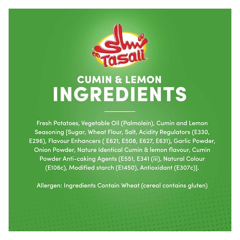 Tasali Cumin And Lemon Potato Chips 12g