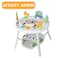 Teknum 4 - IN - 1 Activity Jumper / Feeding Chair / Drawing Table / Playing Station w / Musical Mat, Detachable Toys &amp; Musical Piano - White
