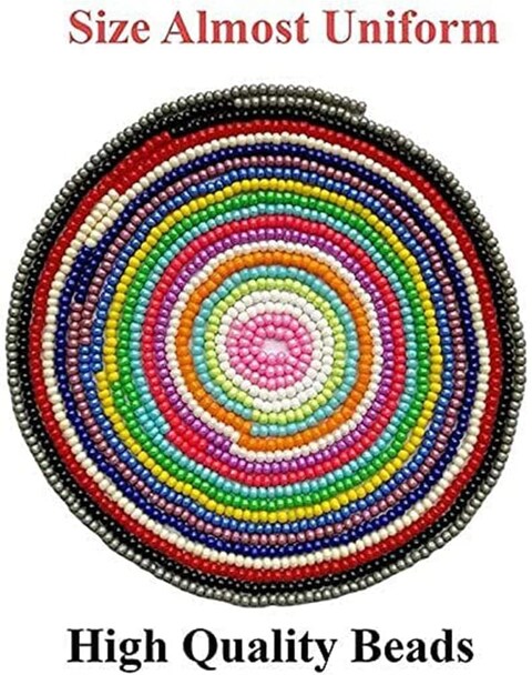 3300-Piece Small Colourful Bracelet Beads, A-Z Alphabet Letter DIY Bead Making Kit With Rope String Roll