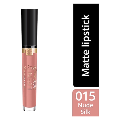 Max Factor Lipfinity Velvet Matte Liquid Lipstick 015 Nude Silk 4ml