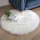 Generic Soft Faux Fur Wool Living Room Sofa Carpet White Round Area Rug Fluffy Sheepskin Mat Indoor Ultra Soft Fluffy Bedroom Floor Sofa Living Room, 60 * 60cm