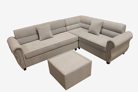 Glf 025G Corner 6 Seater Sofa Set With Table And Pillows