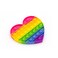 Goodone2 2 - Piece Push Pop Bubble Squeeze Sensory Toy, Push Pop Bubble Sensory Fidget Toy, Pop It Figit Toy Fidget Toys Autism Special Needs Stress Reliever (Rainbow Heart)