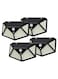4-Piece Waterproof LED Solar Security Light Set Black/White/Yellow