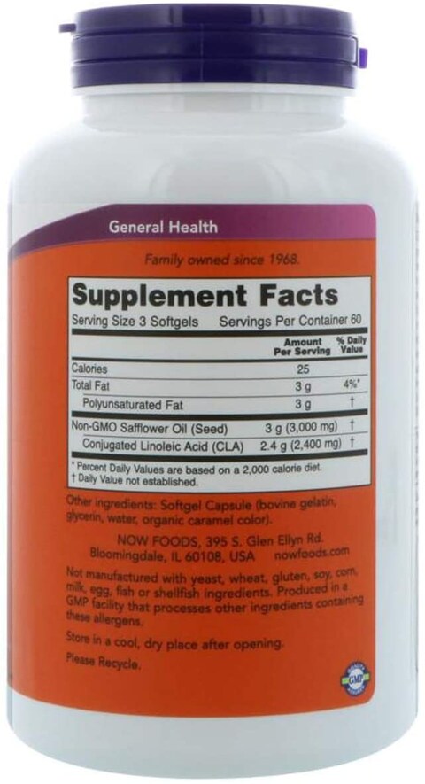 Now Foods Cla, 800 Mg, 180 Softgels