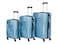Senator Hard Case Trolley Luggage Set of 3 Suitcase for Unisex ABS Lightweight Travel Bag with 4 Spinner Wheels KH110 Light Blue