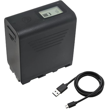 Dmk Power Np-f970 9800mah Higher Capacity Replacement Battery With Smart Lcd Display Compatible With Sony Dcr-vx2100 Dsr-pd150 Fdr-ax1 Hdr-ax2000 Hdr-fx1 And Video Light