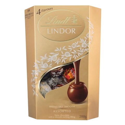 Lindt Lindor Cornet Assorted Milk Chocolate With Melting Filling 200g