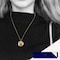 Aiwanto Necklace Gold Neck Chain With Round Shape Pendant Elegant Necklace Beautiful Gift Womens Girls Necklace