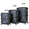 Eminent Hard Case Suitcase Trolley Luggage Set Of 3 Polycarbonate Lightweight 4 Quiet Double Spinner Wheels Travel Bags With TSA Lock, KJ97, Night Blue