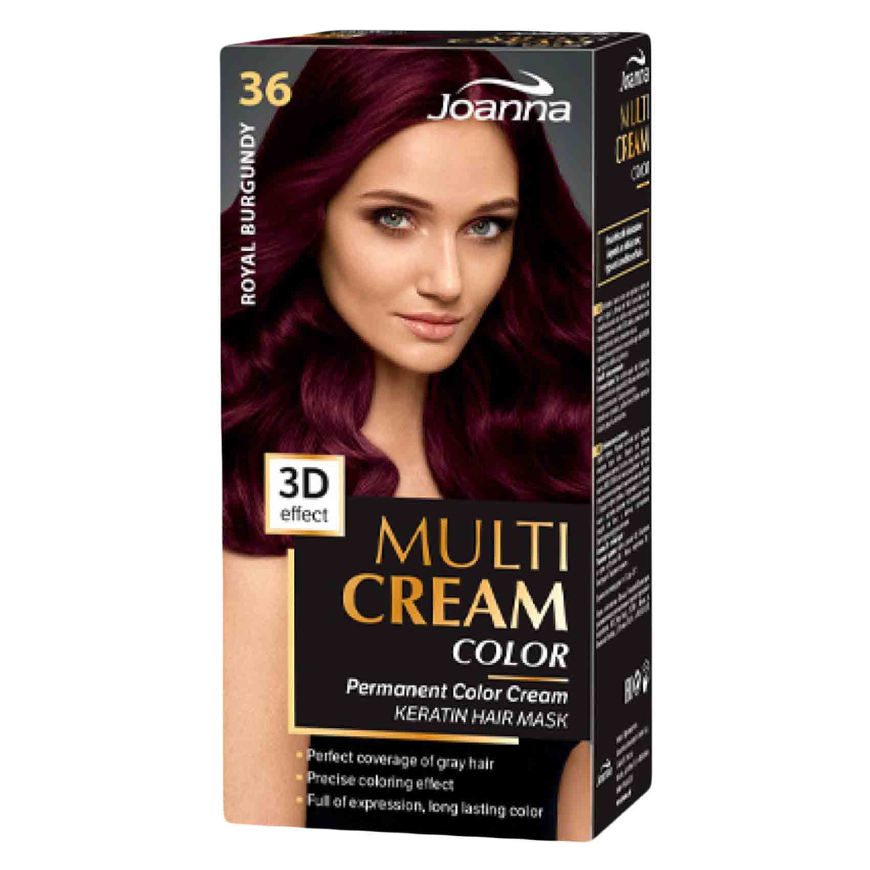 Joanna Hair Color Multi Cream 3D Effect 36 Royal Burgundy