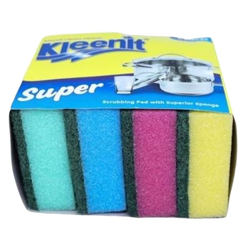 Kleenit Super Scrubbing Sponge Pad Pack of 4