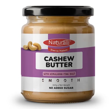 Naturalli Smooth Cashew Nut Butter  360g