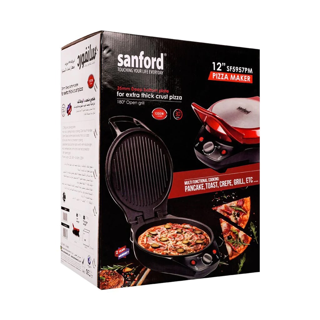 Sanford SF5957PM Non-Stick Pizza Maker 1400 Watts