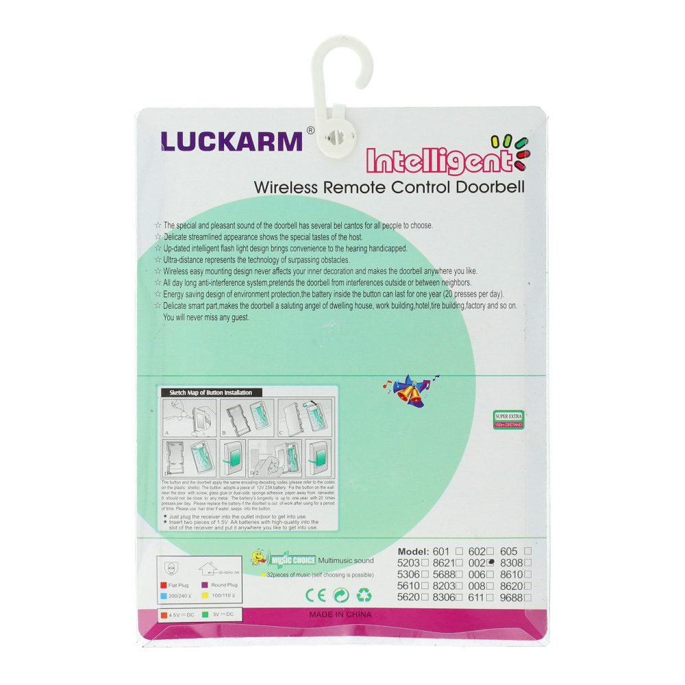 Luckaram intelligent Wireless Remote Control Doorbell