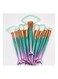 11-Piece Professional Makeup Mermaid Brush Set Blue/Pink